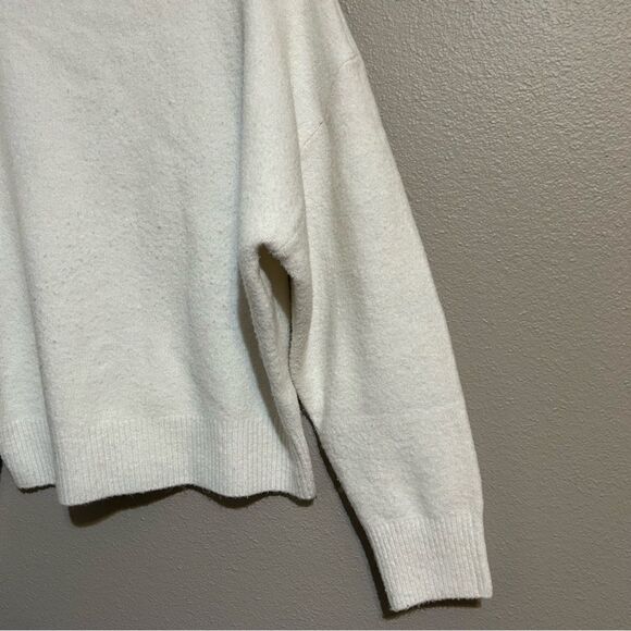 ZARA high neck wool blend neutral knit sweater women's size medium - Picture 4 of 9